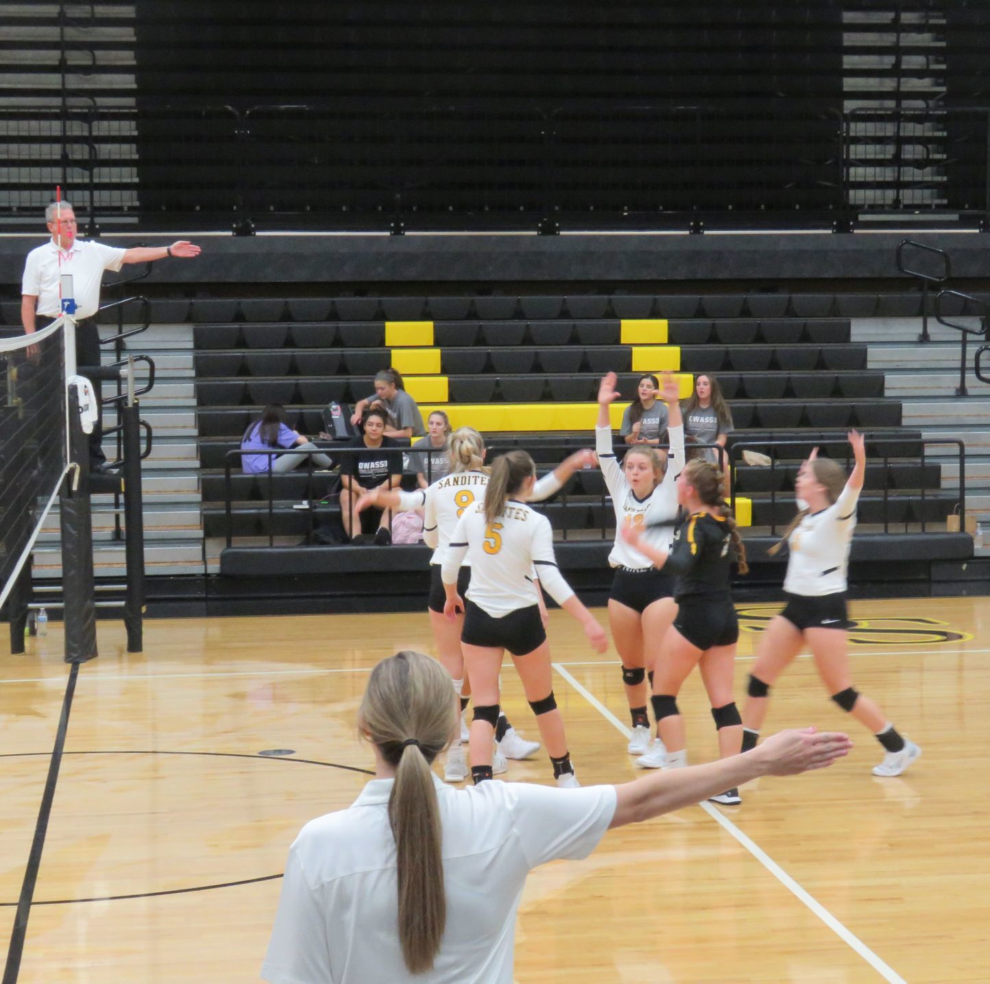 Lady Sandite Volleyball game against the Owasso Rams